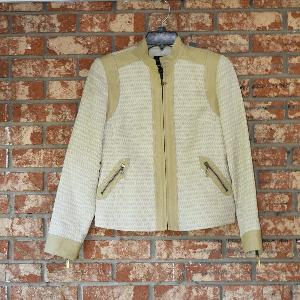 DONCASTER Collection  Linen/Leather Jacket - Picture 1 of 5